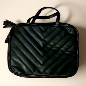 Ms. Lovely Toiletry Bag, Quilted Black With Gold Hardware ~NEW With Tags